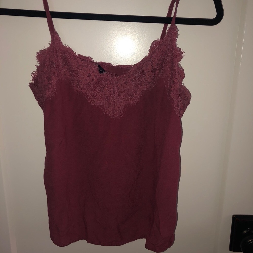 Abercrombie Camisole size large dusty rose w/lace
